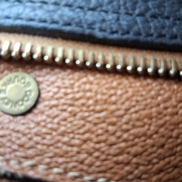 Dooney & Bourke Black and Tan Satchel with Structured Design - Picture 14 of 16